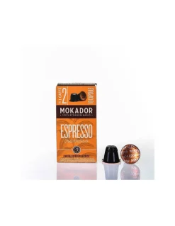 10 Capsule Caffè Cremoso Mokador Compatiblie Sistema Nespresso