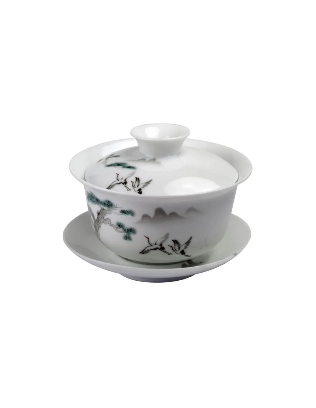 Gaiwan In Porcellana Gru Nel Cielo