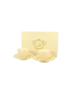 Set 2 Tazzine Da Espresso Con Piattini Nina