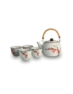 Set Da Tè Con Teiera e 4 Tazze Sakura