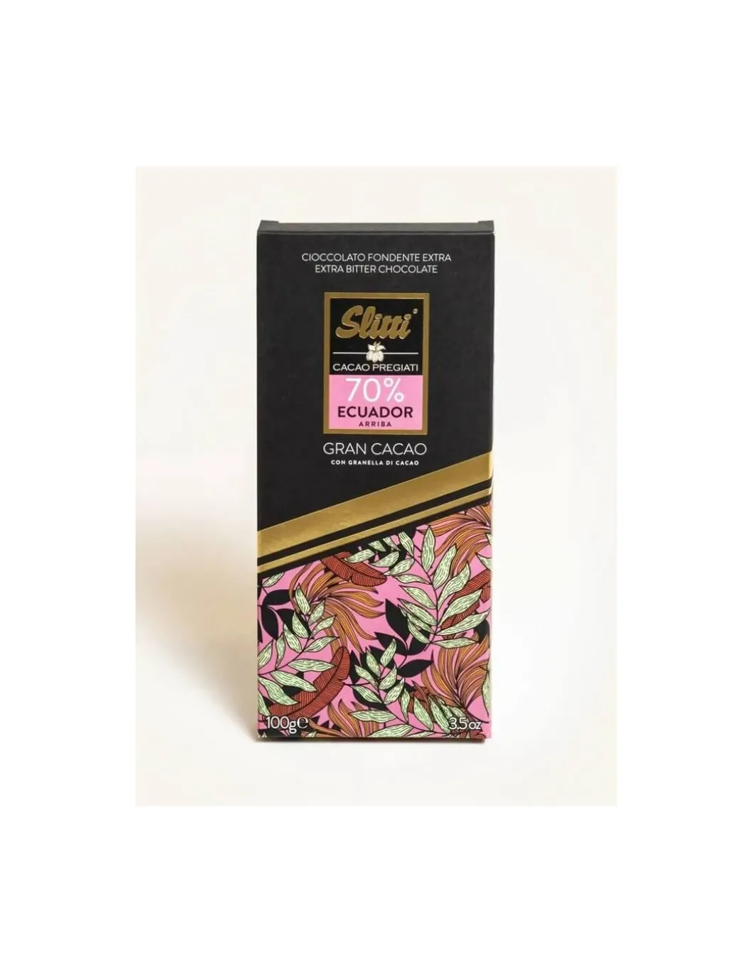 Tavoletta Gran Cacao Equador 70% Slitti - 100 Grammi