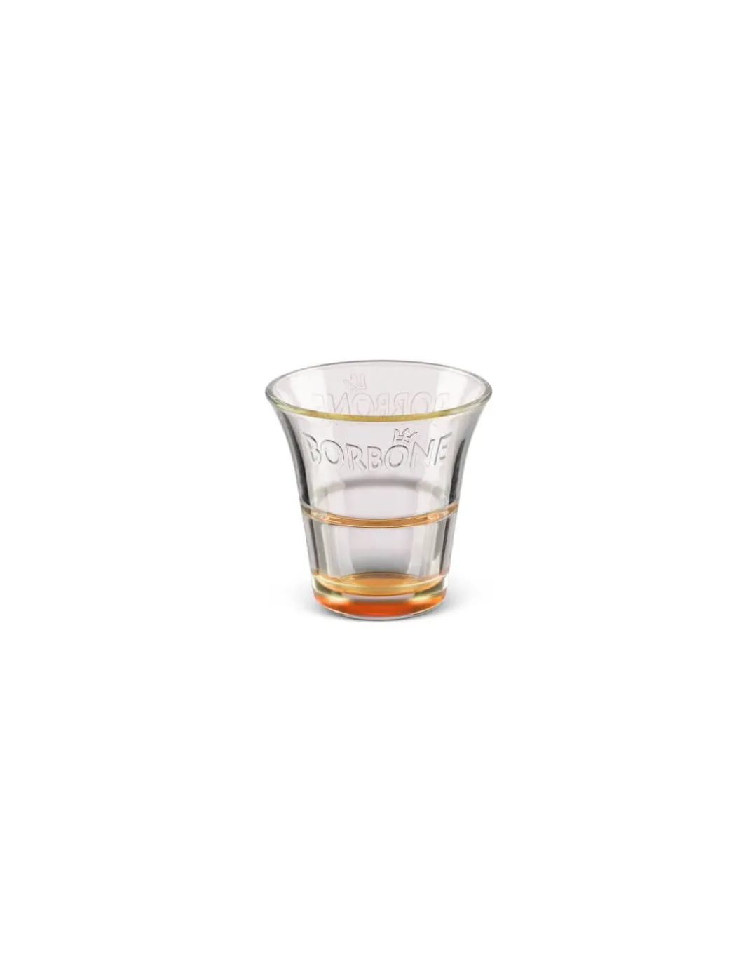 Tazzine Bicchierino Caffè Borbone in vetro Arancione